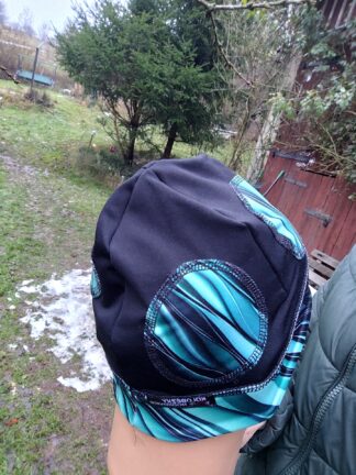 Čepice zelená se, bez otvoru na culík, počes, nanostříbro