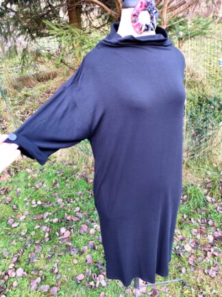 Šaty/tunika, kr. rukáv, rozparky, kapsy, vel. 44/46