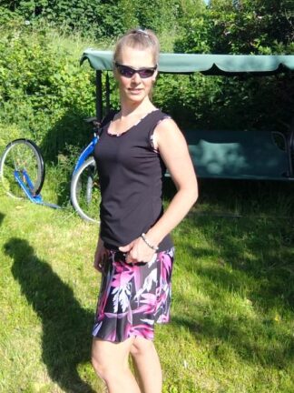 komplet listy tílko a sukně, sportovní funkční úplet s nanočásticemi stříbra, vel.44/46