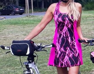 sportovní šaty blesky růžové