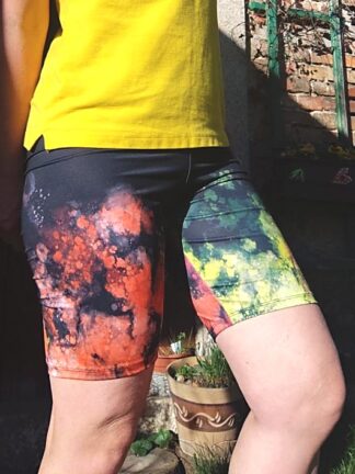 kraťasy nanočástice stříbra Černé barevné kaňky, vel.44, jedinečný kus