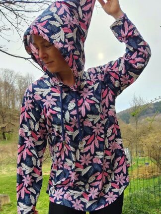 tunika kapucín ještěrky na listech, dlouhý rukáv, vel. 38 44