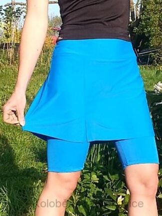 sukně sportovní jednobarevná, kraťasy nad kolena, rozparek, různé barvy, vel. na přání