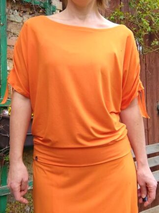 tričko oranžáda se stahovacím krátkým rukávem, dolní lem, vel. 42/46