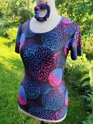 ohňostroj tričko s nanočásticemi stříbra, krátký rukáv, vel.38, poslední kus tohoto vzoru