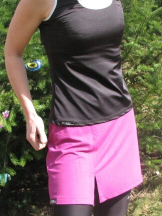 sportovní sukně s rozparkem, viskóza, barva vínová, bez kraťasů, vel.42