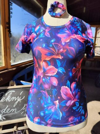 kvetení tričko s nanočásticemi stříbra, krátký rukáv, vel.40, poslední kus tohoto vzoru