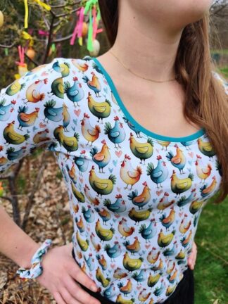 tričko odvážná výzva oranžová, stahovací krátký rukáv, dolní lem, vel. 40/42 (kopírovat)